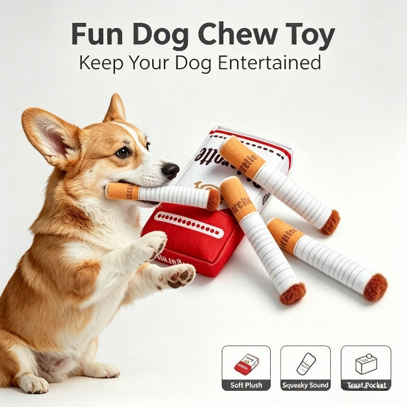 Pet Dental Chew Toy - لعبة كلب على شكل علبة سجائر