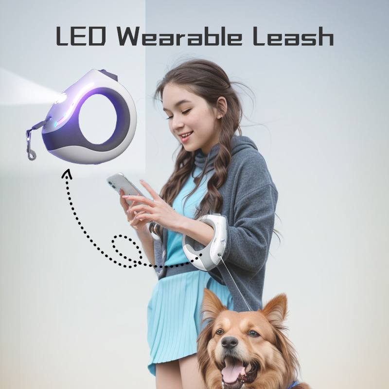 Retractable Dog Leash - حزام قابل للسحب للحيوانات الأليفة مع