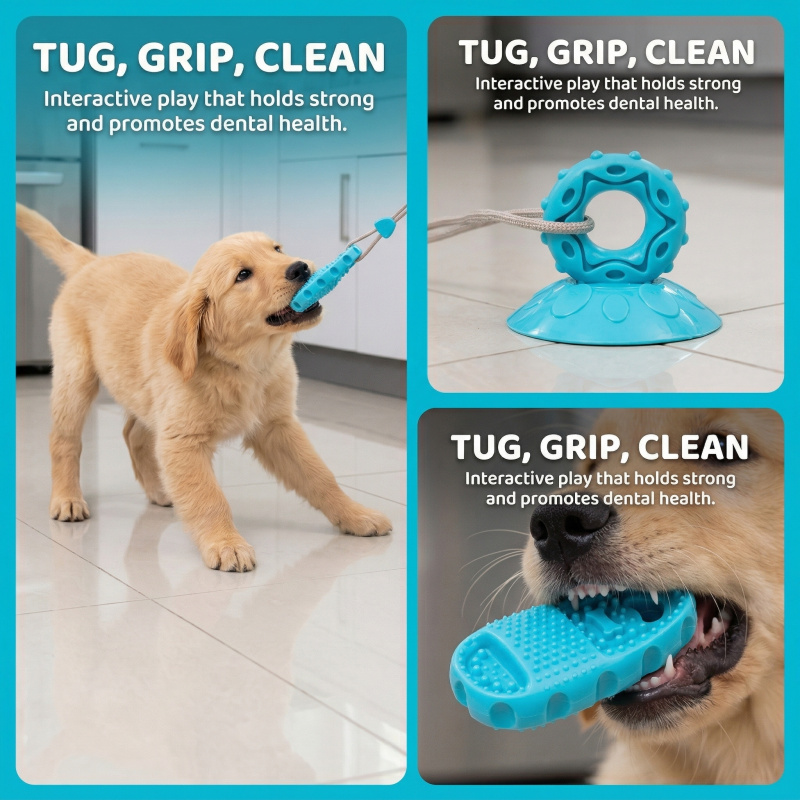 لعبة مضغ للكلاب مع كأس شفط، كر - مراجعة Pet Dental Chew Toy وسعره