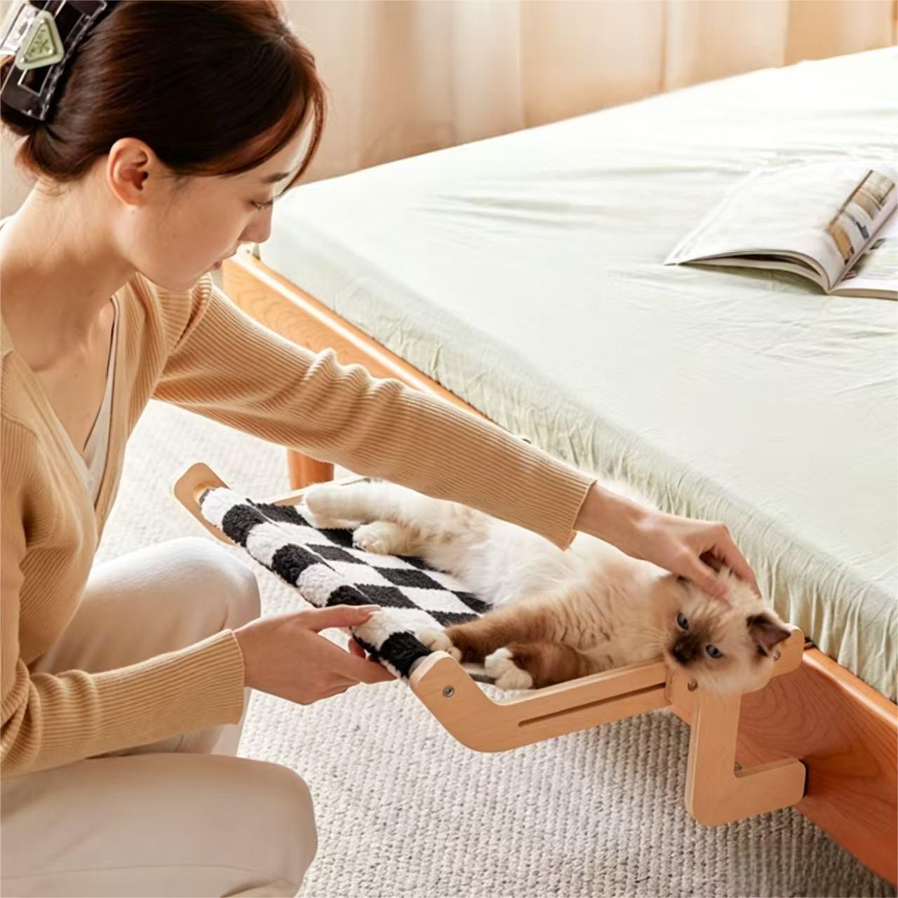 سرير قطط خشبي قابل للتعديل يعل - مراجعة Cat Window Perch وسعره